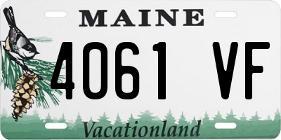 ME license plate 4061VF