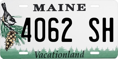 ME license plate 4062SH