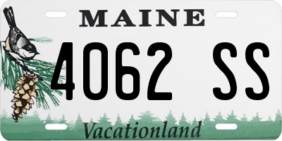 ME license plate 4062SS