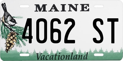 ME license plate 4062ST