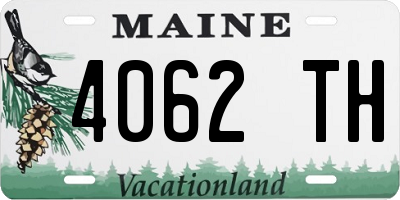 ME license plate 4062TH