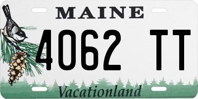 ME license plate 4062TT