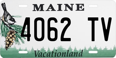 ME license plate 4062TV