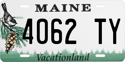 ME license plate 4062TY