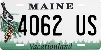 ME license plate 4062US
