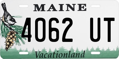 ME license plate 4062UT