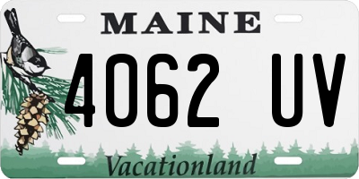 ME license plate 4062UV