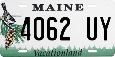 ME license plate 4062UY