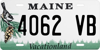 ME license plate 4062VB