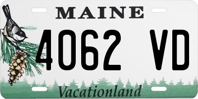 ME license plate 4062VD