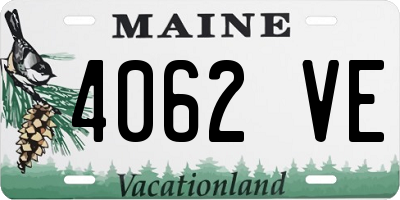 ME license plate 4062VE