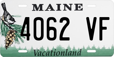 ME license plate 4062VF