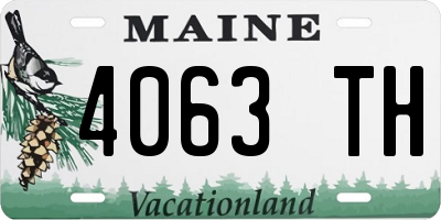 ME license plate 4063TH