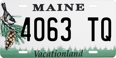 ME license plate 4063TQ