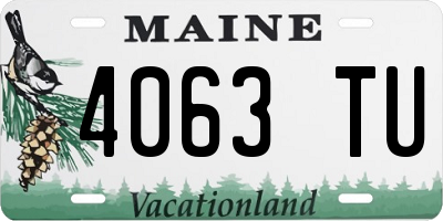 ME license plate 4063TU