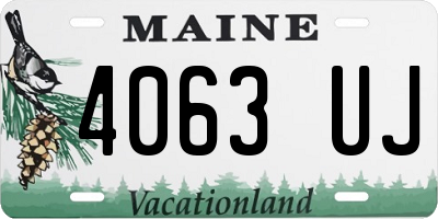 ME license plate 4063UJ