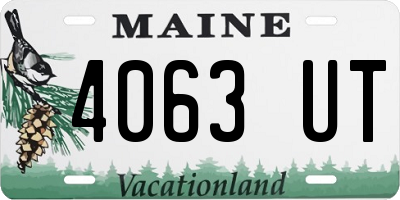 ME license plate 4063UT