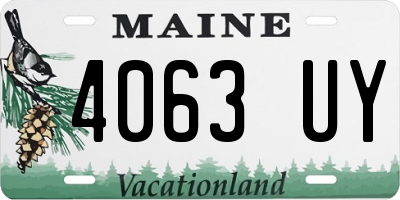 ME license plate 4063UY