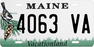 ME license plate 4063VA