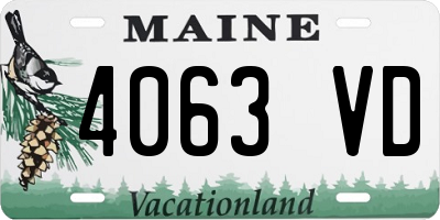 ME license plate 4063VD