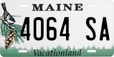 ME license plate 4064SA