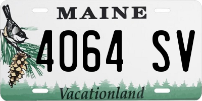 ME license plate 4064SV