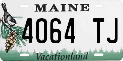ME license plate 4064TJ