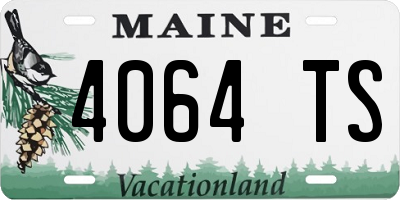 ME license plate 4064TS
