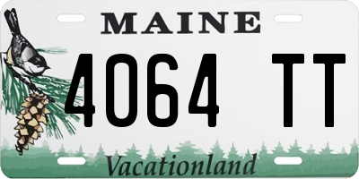 ME license plate 4064TT