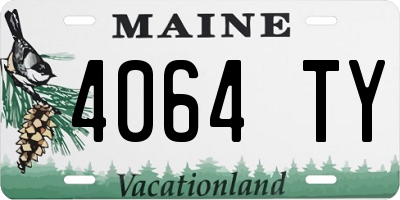 ME license plate 4064TY