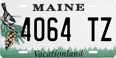 ME license plate 4064TZ