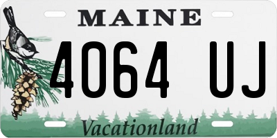 ME license plate 4064UJ