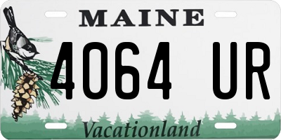 ME license plate 4064UR