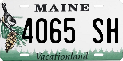 ME license plate 4065SH