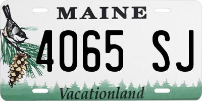 ME license plate 4065SJ