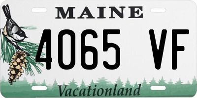ME license plate 4065VF