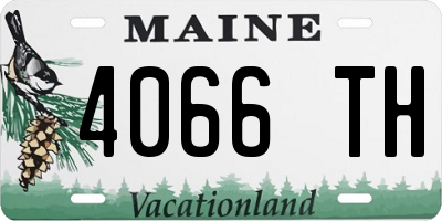 ME license plate 4066TH