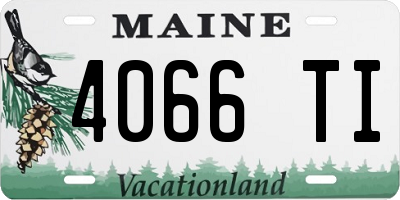 ME license plate 4066TI