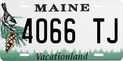 ME license plate 4066TJ