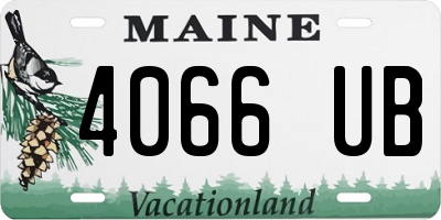 ME license plate 4066UB