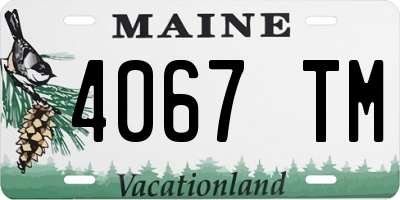 ME license plate 4067TM