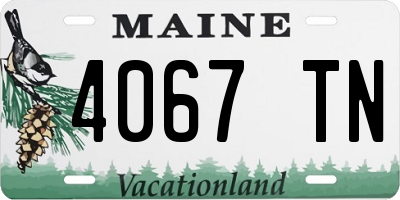 ME license plate 4067TN