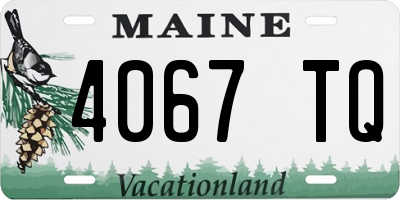 ME license plate 4067TQ