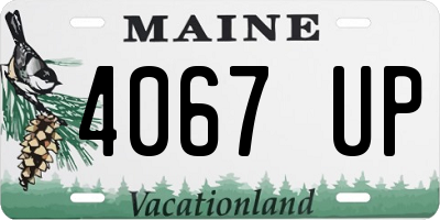 ME license plate 4067UP