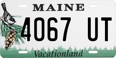 ME license plate 4067UT