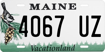 ME license plate 4067UZ