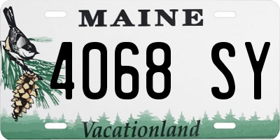 ME license plate 4068SY