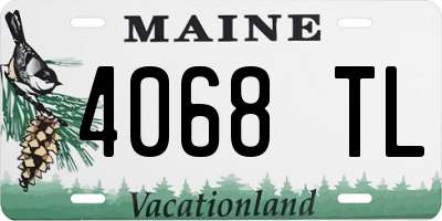ME license plate 4068TL