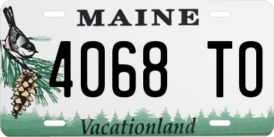 ME license plate 4068TO