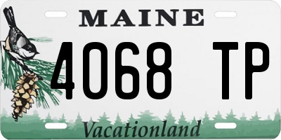 ME license plate 4068TP